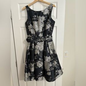 Eliza J shimmery fit and flare lined dress